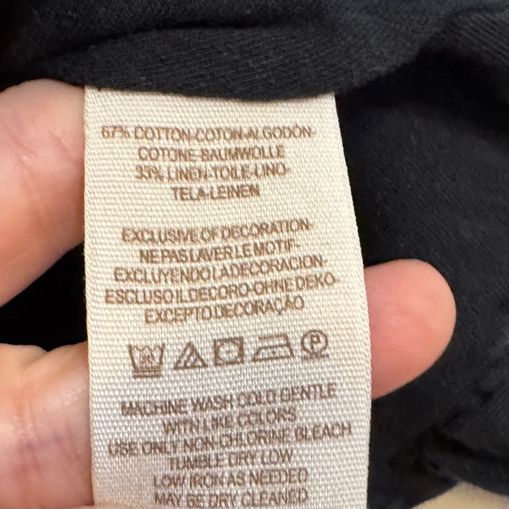 SOLDFree People Floral Embroidered Black Bubble Hem Lita Blouse Open Neck Medium - Picture 12 of 13